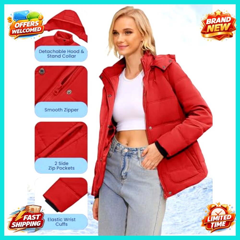 Lightweight Puffer Jacket Waterproof Quilted Wint… - image 5